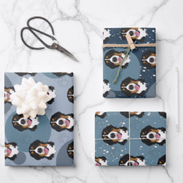 Bernese Mountain Dog Christmas Geschenkpapier Set