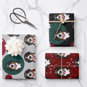 Bernese Mountain Dog Christmas  Geschenkpapier Set