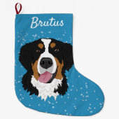 Bernese Mountain Dog Christmas Großer Weihnachtsstrumpf (Vorderseite)