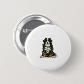 Bernese Mountain Dog Christmas I'm Fine Everything Button (Vorne & Hinten)