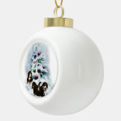 Bernese Mountain Dog Christmas Keramik Kugel-Ornament (Rechts)