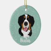 Bernese Mountain Dog Christmas Keramik Ornament (Rechts)