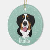 Bernese Mountain Dog Christmas Keramik Ornament (Links)