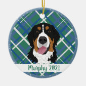 Bernese Mountain Dog Christmas Keramik Ornament (Vorne)