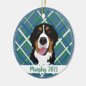 Bernese Mountain Dog Christmas Keramik Ornament (Links)