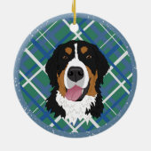 Bernese Mountain Dog Christmas Keramik Ornament (Hinten)