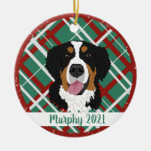 Bernese Mountain Dog Christmas Keramik Ornament (Vorne)