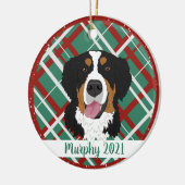 Bernese Mountain Dog Christmas Keramik Ornament (Links)
