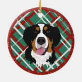 Bernese Mountain Dog Christmas Keramik Ornament (Hinten)