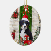 Bernese Mountain Dog Christmas Keramik Ornament (Rechts)
