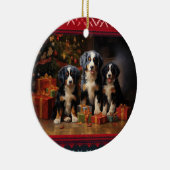 Bernese Mountain Dog Christmas Keramik Ornament (Rechts)