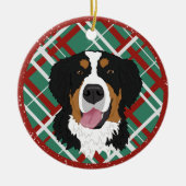 Bernese Mountain Dog Christmas Keramik Ornament (Vorne)