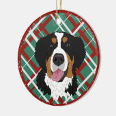 Bernese Mountain Dog Christmas Keramik Ornament (Links)