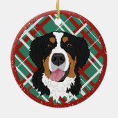 Bernese Mountain Dog Christmas Keramik Ornament (Hinten)