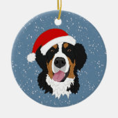 Bernese Mountain Dog Christmas Keramik Ornament (Vorne)
