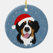 Bernese Mountain Dog Christmas Keramik Ornament (Hinten)
