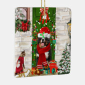 Bernese Mountain Dog Christmas Keramikornament (Rechts)