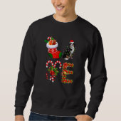 Bernese Mountain Dog Christmas Light Hund Tier Sweatshirt (Vorderseite)