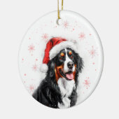 Bernese Mountain Dog Christmas Personalized Keramik Ornament (Links)