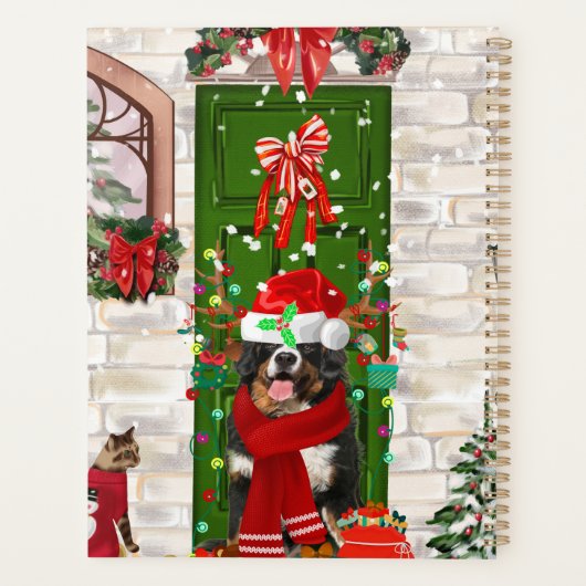 Bernese Mountain Dog Christmas Planer (Rückseite)
