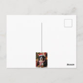 Bernese Mountain Dog Christmas Postkarte (Rückseite)