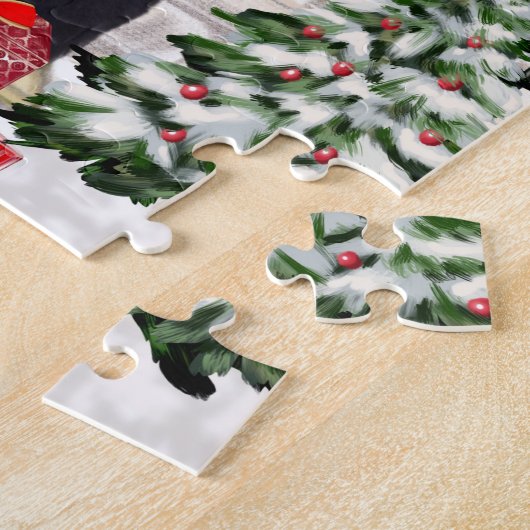 Bernese Mountain Dog Christmas Puzzle (Seite)
