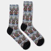 Bernese Mountain Dog Christmas Red Truck Holiday Socken (Rechts)