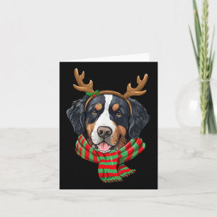 Bernese Mountain Dog Christmas Rentier Weihnachtsm Karte