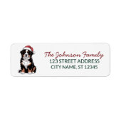 Bernese Mountain Dog Christmas Return Address (Vorne)