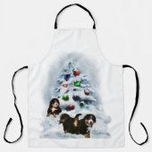 Bernese Mountain Dog Christmas Schürze (Vorderseite)