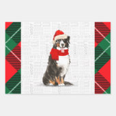 Bernese Mountain Dog Christmas Tartan Kariert Geschenkpapier Set (Vorderseite)