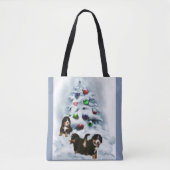 Bernese Mountain Dog Christmas Tasche (Vorderseite)