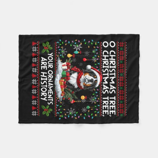 Bernese Mountain Dog Christmas Tree Decorations Do Fleecedecke (Vorderseite (Horizontal))