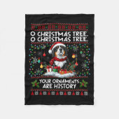 Bernese Mountain Dog Christmas Tree Decorations Do Fleecedecke (Vorderseite)