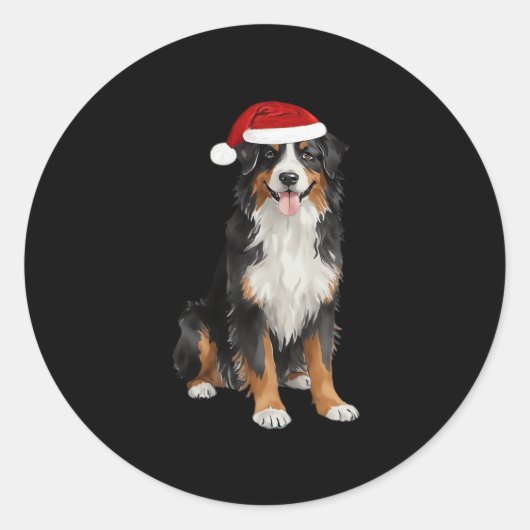 Bernese Mountain Dog Christmas Tree Hund Welpe Wat Runder Aufkleber (Vorderseite)