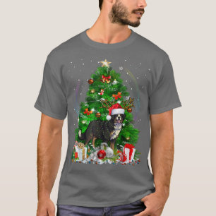 Bernese Mountain Dog Christmas Tree Light Pajama D T-Shirt