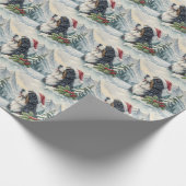 Bernese Mountain Dog Christmas Wrapping Paper Geschenkpapier (Ecke)