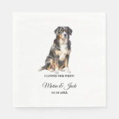 Bernese Mountain Dog Cocktail Hochzeit Serviette (Vorderseite)