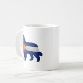 Bernese Mountain Dog Colorado Flag Silhouette Kaffeetasse (Vorderseite Links)