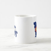 Bernese Mountain Dog Colorado Flag Silhouette Kaffeetasse (Mittel)