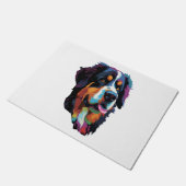 Bernese Mountain Dog Colorful 3 Fußmatte (Schrägansicht)