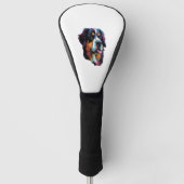 Bernese Mountain Dog Colorful 3 Golf Headcover (Vorderseite)