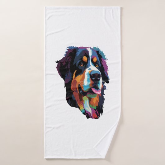 Bernese Mountain Dog Colorful Badehandtuch (Badehandtuch)