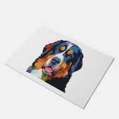 Bernese Mountain Dog Colorful Fußmatte (Schrägansicht)