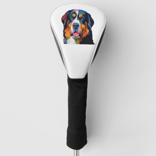 Bernese Mountain Dog Colorful Golf Headcover (Vorderseite)