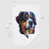 Bernese Mountain Dog Colorful Golfhandtuch (Insitu)