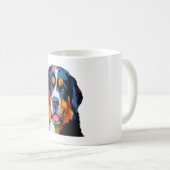Bernese Mountain Dog Colorful Kaffeetasse (VorderseiteRechts)