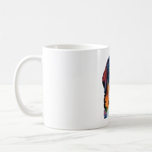 Bernese Mountain Dog Colorful Kaffeetasse (Links)