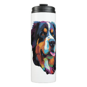 Bernese Mountain Dog Colorful Thermosbecher