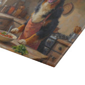Bernese Mountain Dog Cooking in Kitchen Schneidebrett (Ecke)